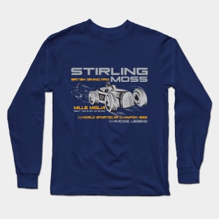 Stirling Moss F1 British Grand Prix Motorsports Racing Legend Long Sleeve T-Shirt